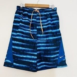 Nike Hi-Rise Men Swim Trunk Size Medium Blue Pockets